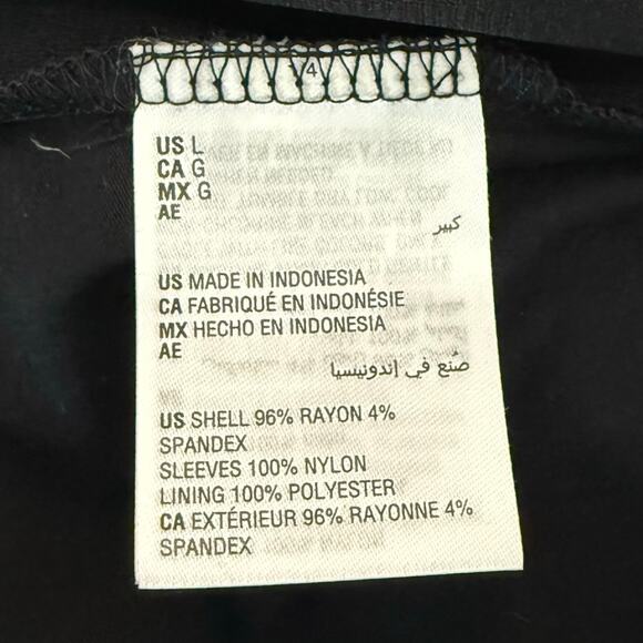 INC International Concepts Black Mesh Scoop Neck Short Sleeve Tee Shirt size L - Picture 3 of 9